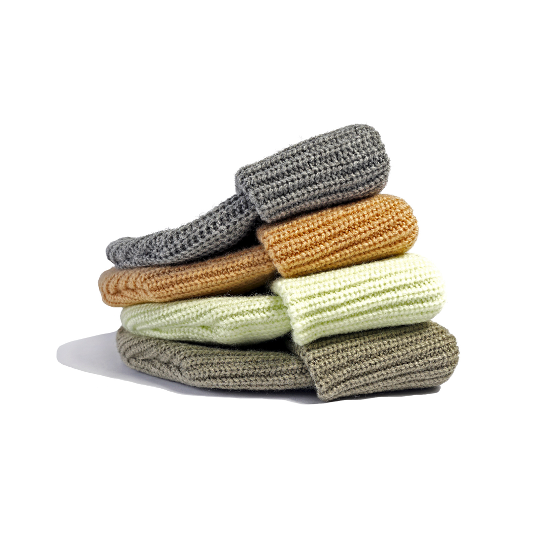 Cable Beanie - Lime